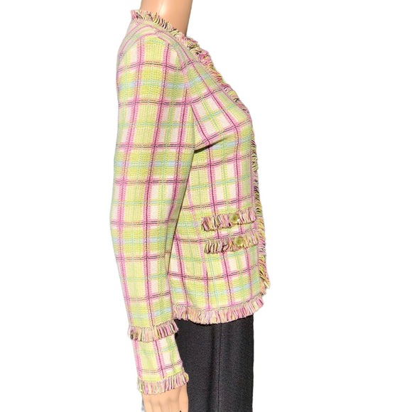 St. John Collection NWT multicolored jacket with fringe Sz 4 - Picture 15 of 16